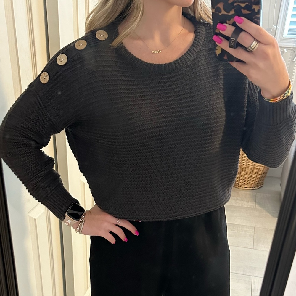 Button detail sweater